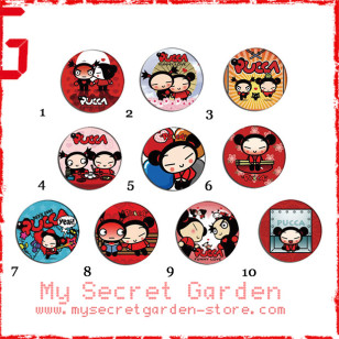 Pucca - Pinback Button Badge Set 1a or 1b ( or Hair Ties / 4.4 cm Badge / Magnet / Keychain Set )